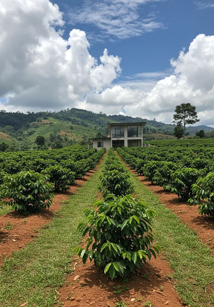 Kenya highland coffee farm estate
