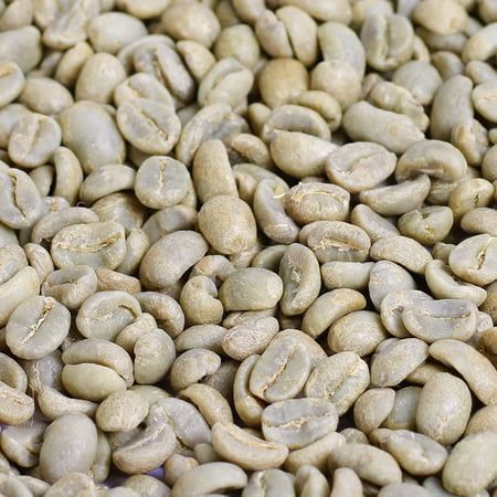 Unroasted green Kenya Arabica coffee beans